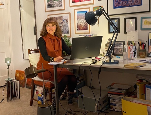 Rachel Ellison in her home studio - 2020